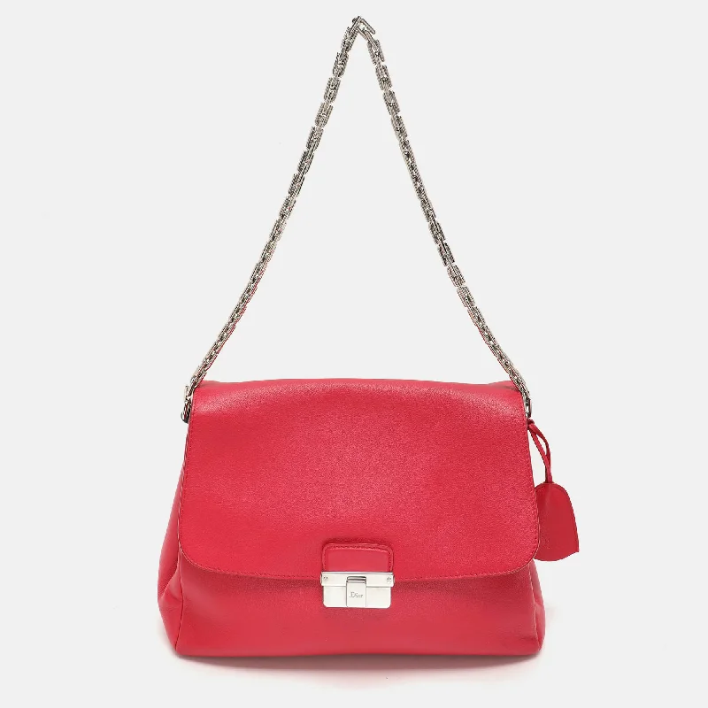 Dior Pink Leather Large Diorling Shoulder Bag