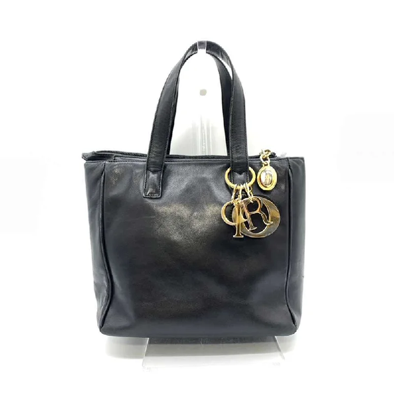 Dior Leather Handbag with Logo Charm