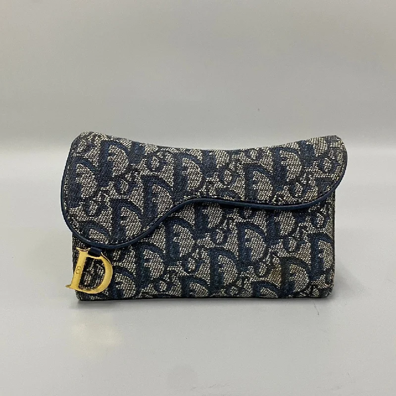 Dior Bifold Wallet canvas Navy Trotter