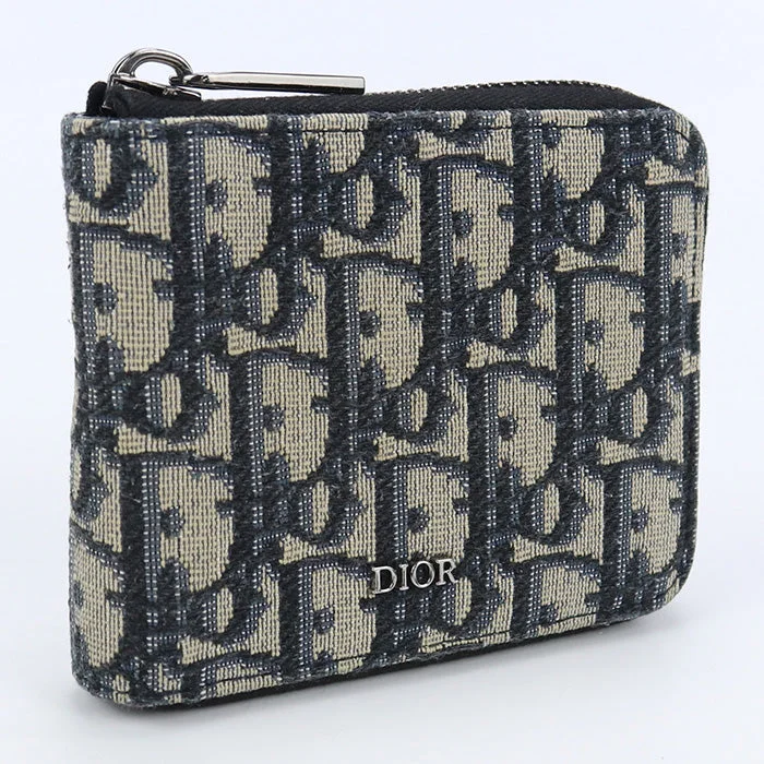 ChristianDior 2ESBC092YSE H05E Zipwallet Bi-fold coinpurse/Dior Oblique Navy