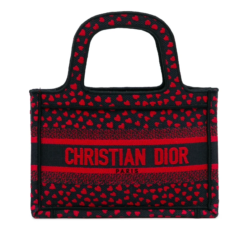 Red Dior Mini Pop Heart I Love Paris Book Tote Handbag