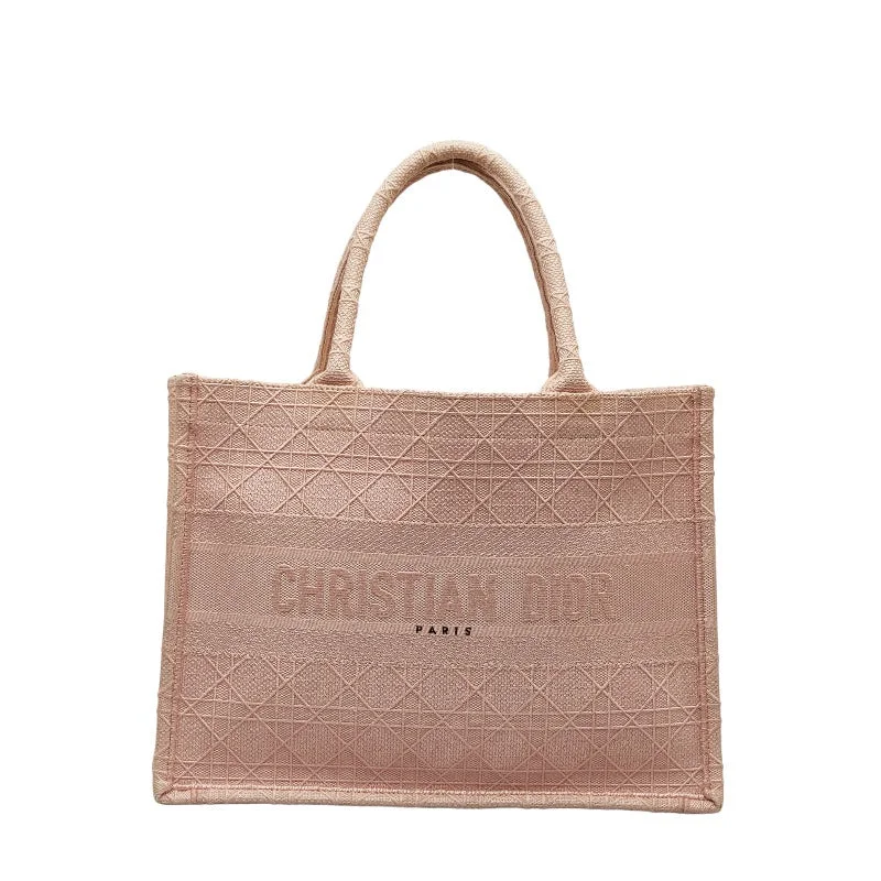 Dior Book Tote Pink Canvas Handbag