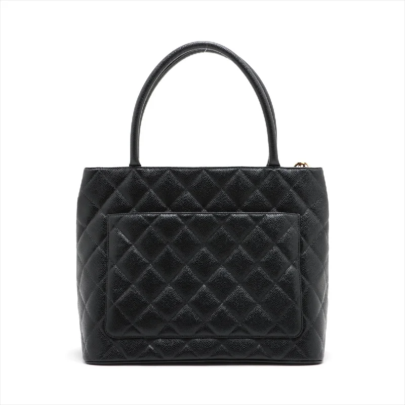 Chanel  Caviar S Tote Bag Black G  8th