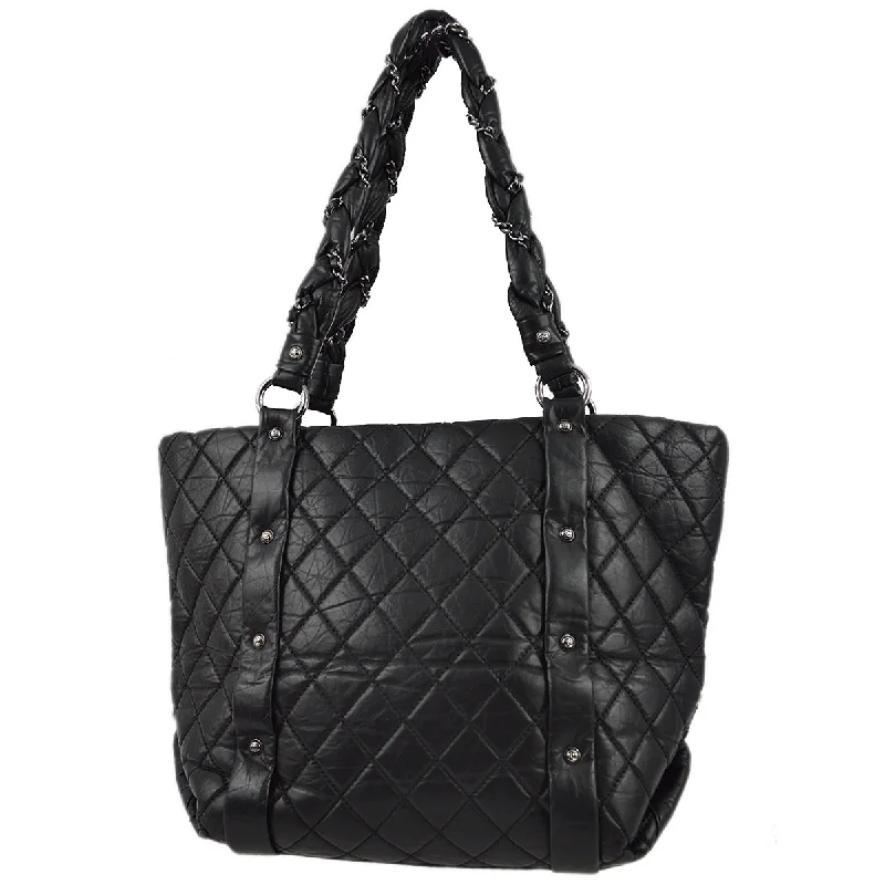 Chanel 2005-2006 Black Nylon Tote Handbag