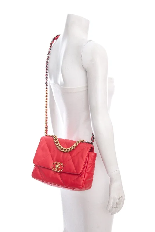 Chanel 19 Red Leather 2022 Handbag