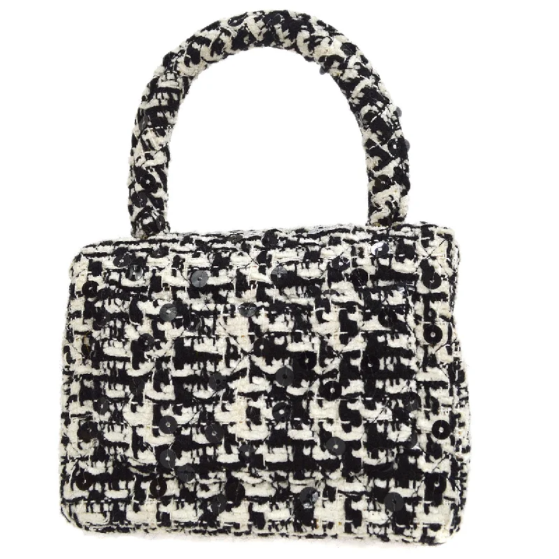 CHANEL * 1991-1994 Classic Flap Handbag Micro Tweed