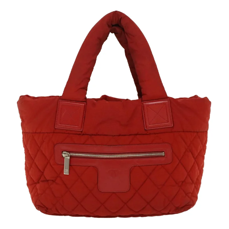 CHANEL Cocoko Koon PM Hand Bag Nylon Red CC  bs6489