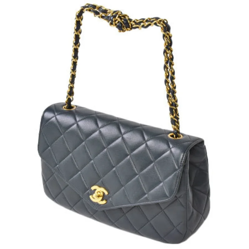 Chanel matelasse V flap knot chain handbag No. 3 here mark navy lambskin