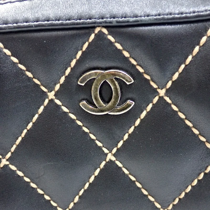 CHANEL matelasse wild stitch calf leather handbag