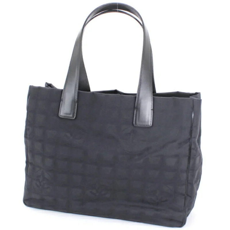 Chanel Bag New Travel Line Tote MM Black Handbag CHANEL Women's Nylon