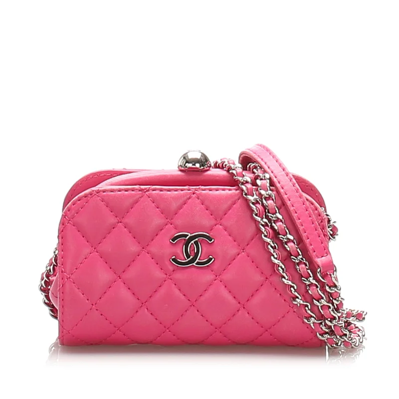 CC Lambskin Leather Crossbody Bag Pink