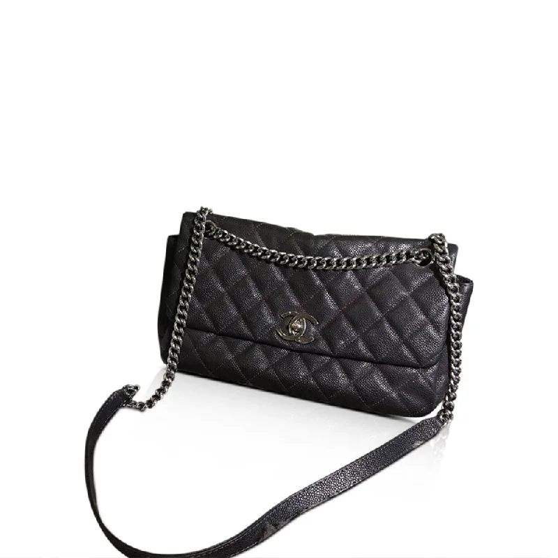 Crossbody Caviar Leather Flap with RHW