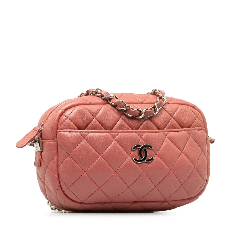 CHANEL Mini Lambskin Camera Case Crossbody Bag