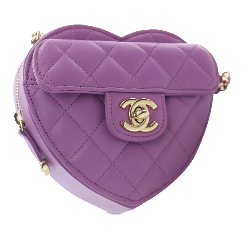 CHANEL Mini Lambskin CC in Love Heart Crossbody Crossbody Bag