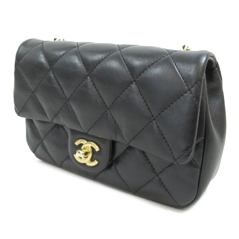 CHANEL Mini Quilted Lambskin Heart Charms Flap Crossbody Bag