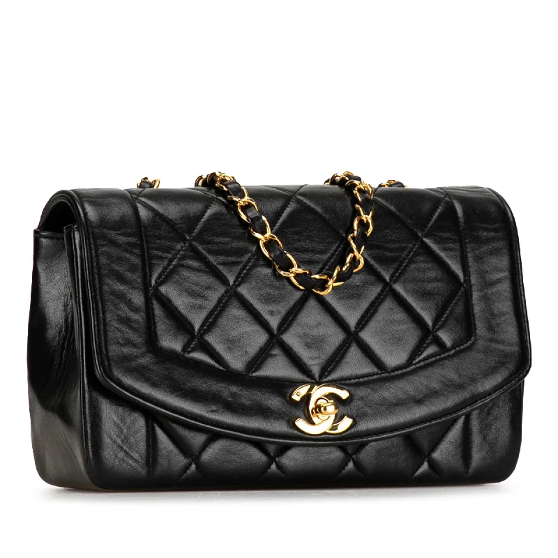 CHANEL Small Lambskin Diana Flap Crossbody Bag