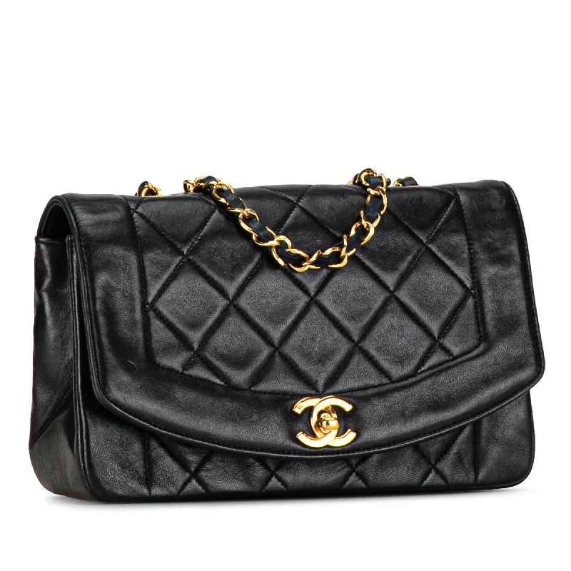 CHANEL Small Lambskin Diana Flap Crossbody Bag