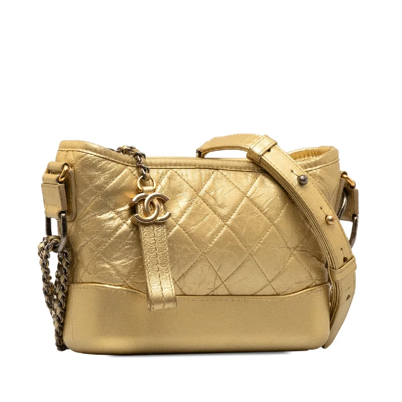 CHANEL Small Metallic Lambskin Gabrielle Crossbody Crossbody Bag