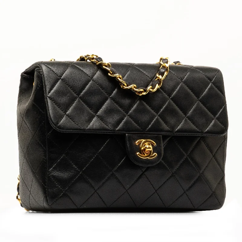 CHANEL Square Classic Quilted Lambskin Flap Crossbody Bag