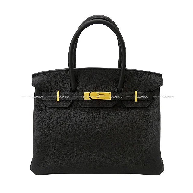 HERMES Handbag Birkin30 Noir (Black) Veau Togo Gold HW Stamp W[BRAND NEW][Authentic]