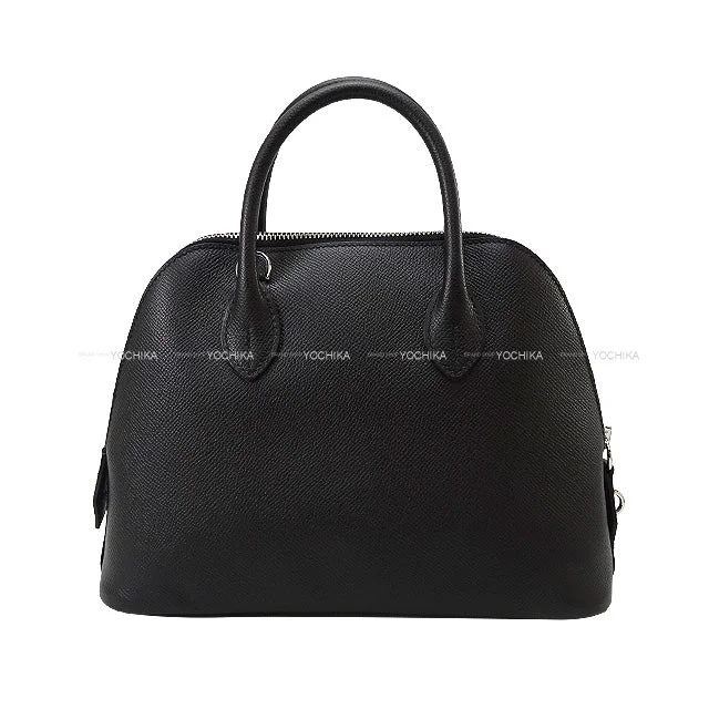 HERMES Shoulder bag Bolide1923 25 Noir (Black) Veau Epsom Silver HW Stamp Z[EXCELLENT][Authentic]