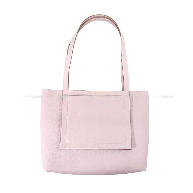 HERMES tote bag Cabasellier 31 Mauve Pale Taurillon Clemence Stamp U[EXCELLENT][Authentic]