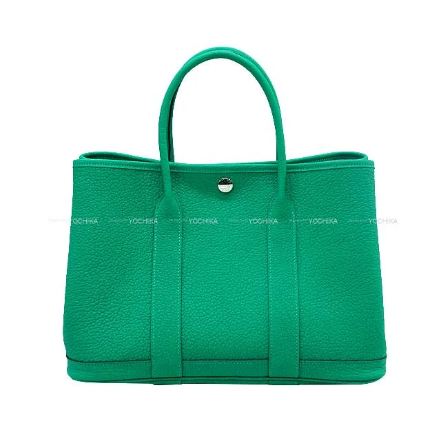 HERMES tote bag Garden Party 30 TPM Menthe (Mint) Veau Negonda Silver HW Stamp B[BRAND NEW][Authentic]