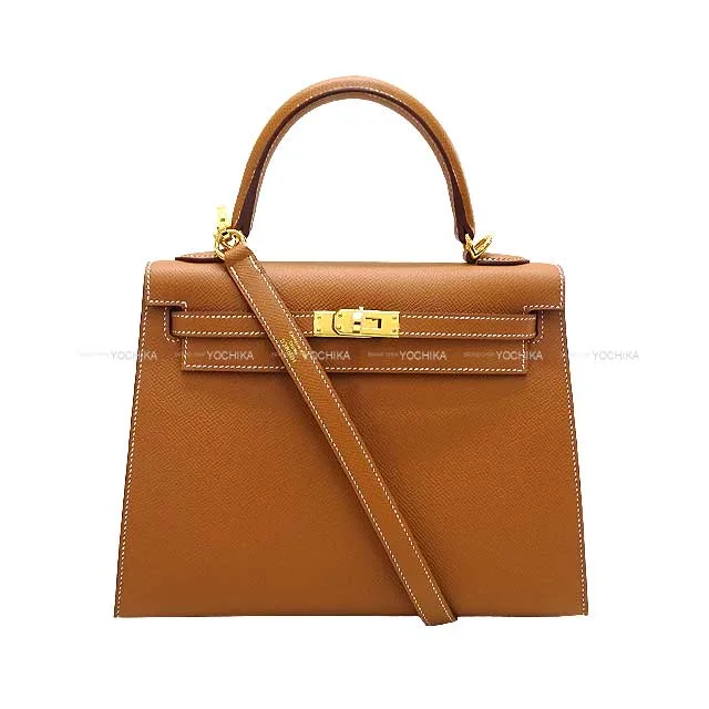 HERMES Shoulder bag Kelly25 Sellier  Gold Veau Epsom Gold HW Stamp B[BRAND NEW][Authentic]