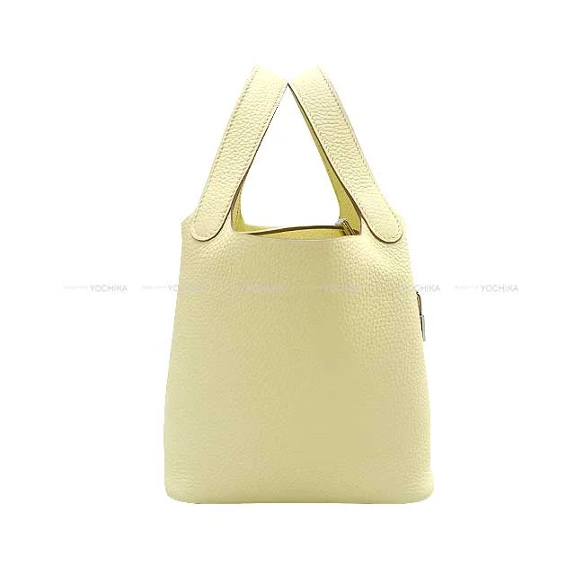 HERMES Handbag Picotin Lock 18 PM Jaune Milton Taurillon Clemence Silver HW Stamp W[BRAND NEW][Authentic]