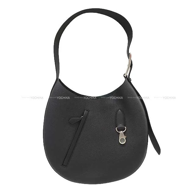 HERMES Shoulder bag Sac Arcon Noir (Black) Veau Togo/Veau Swift/Toile H Silver HW Stamp B[BRAND NEW][Authentic]