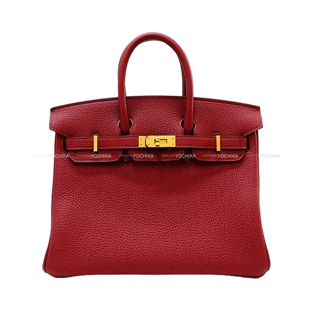 HERMES Handbag Birkin25 Rouge Grenade Veau Togo Gold HW Stamp B[BRAND NEW][Authentic]