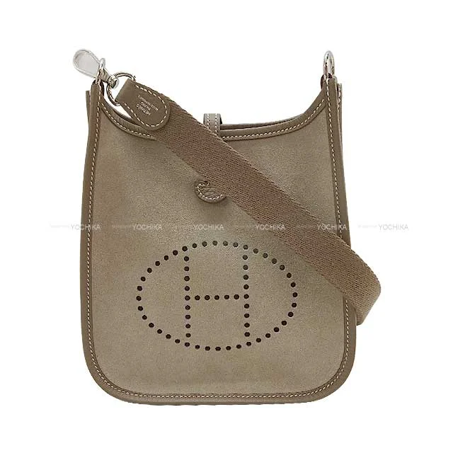 HERMES Shoulder bag Evelyne 16 TPM amazon Etoupe/Gris Caillou Grizzly/Taurillon Clemence Silver HW Stamp B[BRAND NEW][Authentic]