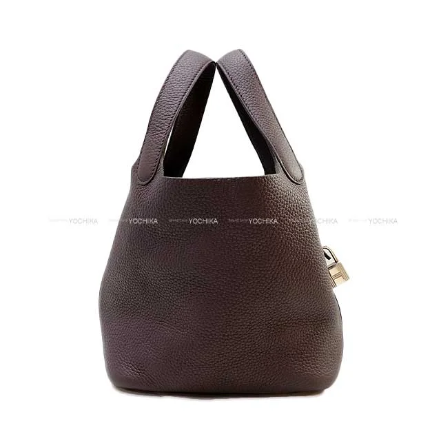 HERMES Handbag Picotin Lock 18 PM Aubergine Taurillon Clemence Silver HW Stamp W[BRAND NEW][Authentic]