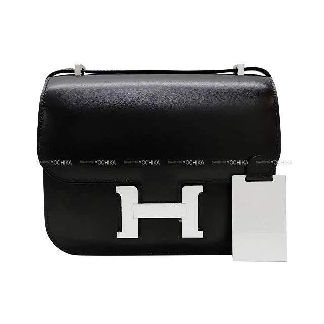 HERMES Shoulder bag Constance 3 18 Miroir Noir (Black) Box Calf Silver HW Stamp B[BRAND NEW][Authentic]