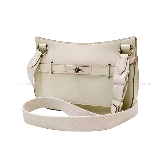 HERMES Shoulder bag Jypsiere Mini Mushroom Veau Swift Silver HW Stamp W[EXCELLENT][Authentic]