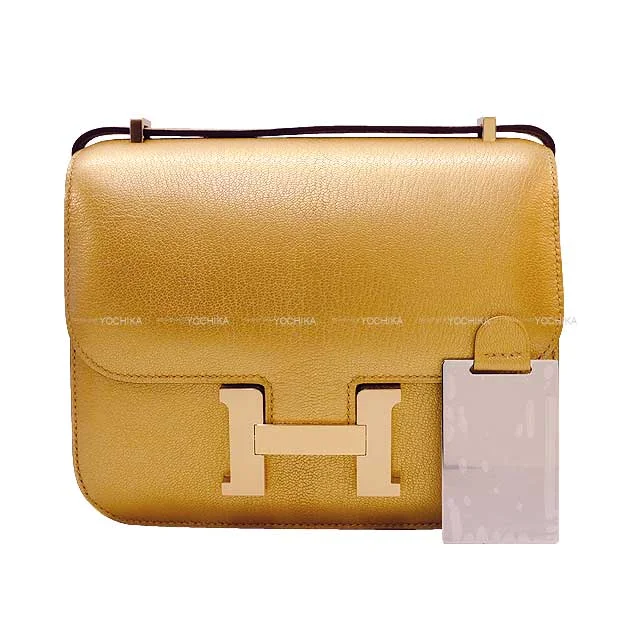 HERMES Shoulder bag Constance 3 18 Miroir New Dore (Metallic Gold) Chevre Chamkila Champagne Gold HW Stamp W[BRAND NEW][Authentic]