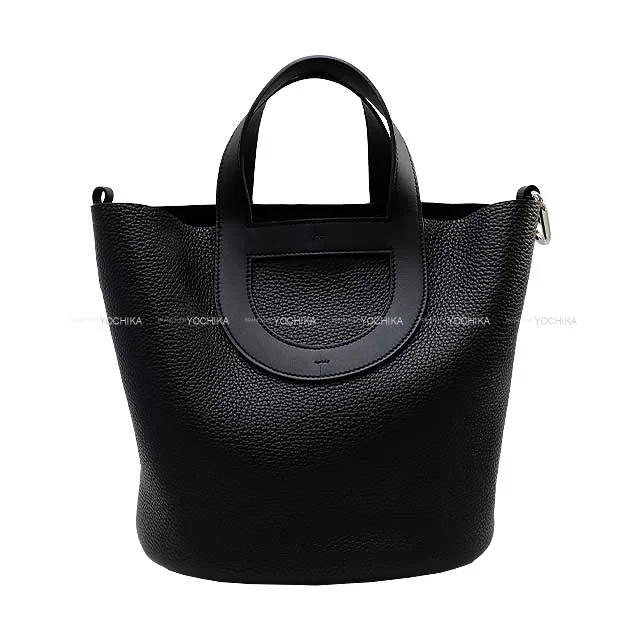 [Pre-loved] HERMES Handbag In the Loop 23 Noir (Black) Taurillon Clemence/Veau Swift Silver HW Stamp B[LIKE NEW][Authentic]