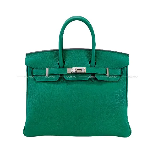 HERMES Handbag Birkin25 Vert Vertigo Veau Togo Silver HW Stamp W[BRAND NEW][Authentic]