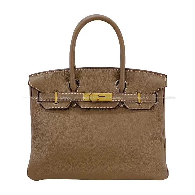 [Pre-loved] HERMES Handbag Birkin30 Etoupe Veau Togo Gold HW Stamp Z[LIKE NEW][Authentic]