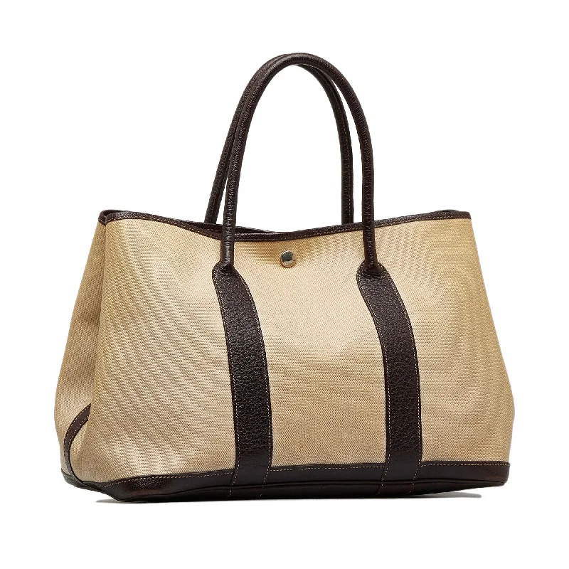 Beige Hermes Garden Party PM Tote Bag