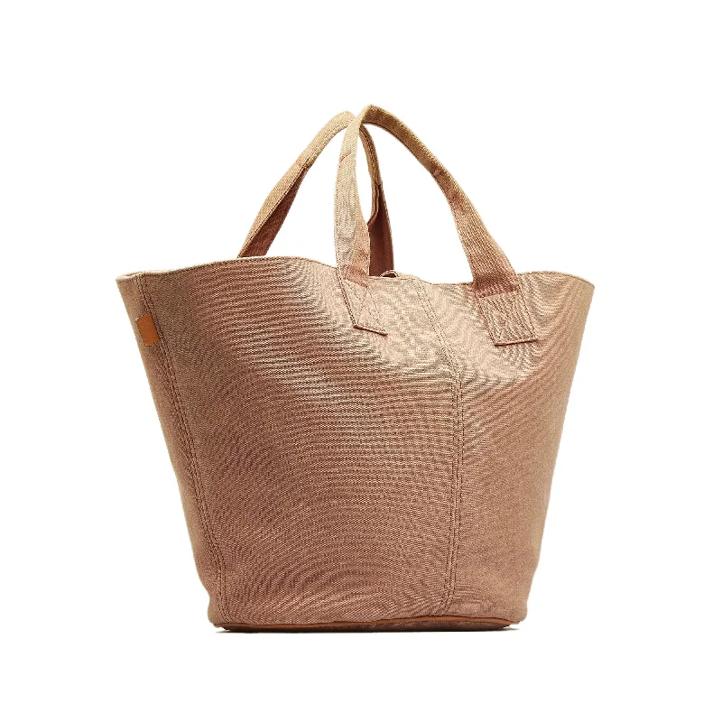 Brown Hermes Panier de Plage Tote Bag