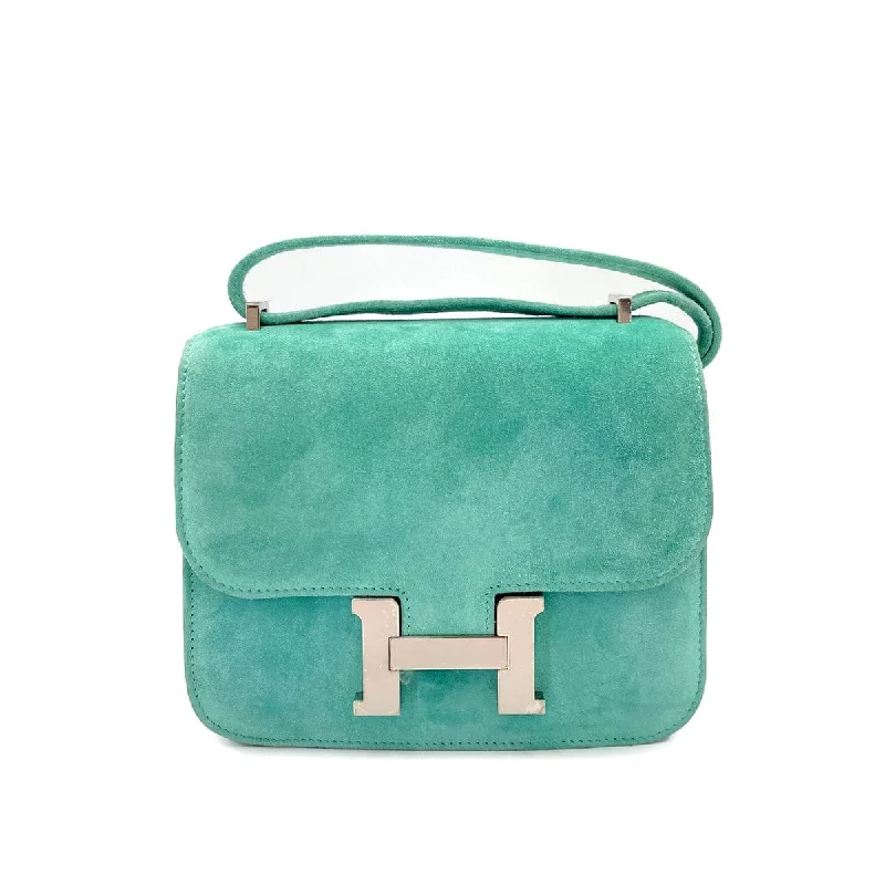 HERMES MINI CONSTANCE 18 BLEU ATOLL DOBURIS SHOULDER BAG X