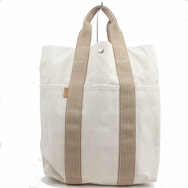 Hermes Tote Bag New Fourretout Cabas Beige Canvas (SHC1-15895)