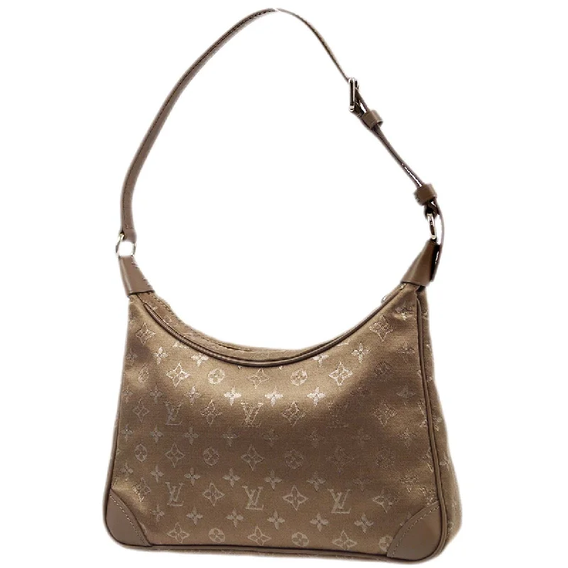 Louis Vuitton 2001 Beige Monogram Satin Little Boulogne Handbag M92143