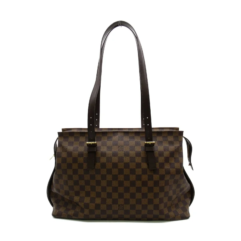 LOUIS VUITTON Chelsea Tote Bag Brown Ebene Damier PVC coated canvas N51119