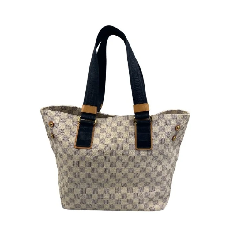 LOUIS VUITTON Damier Azur Plan Soleil Cover PM Tote Bag N41179 Ivory