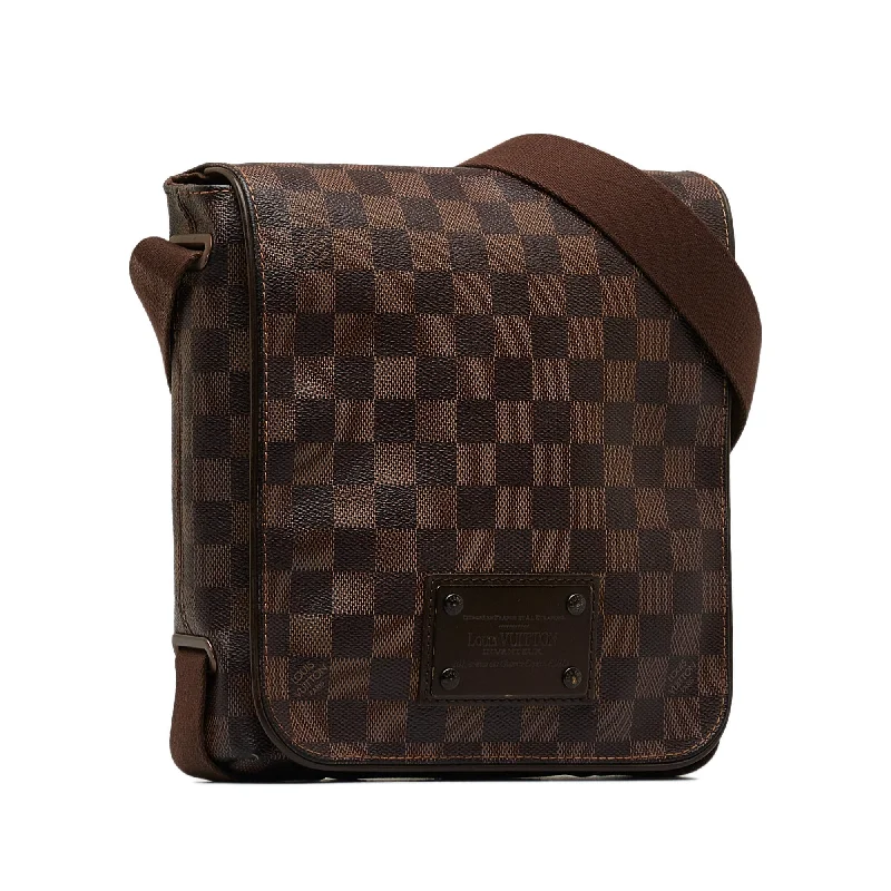 LOUIS VUITTON Damier Ebene Brooklyn PM Crossbody Bag