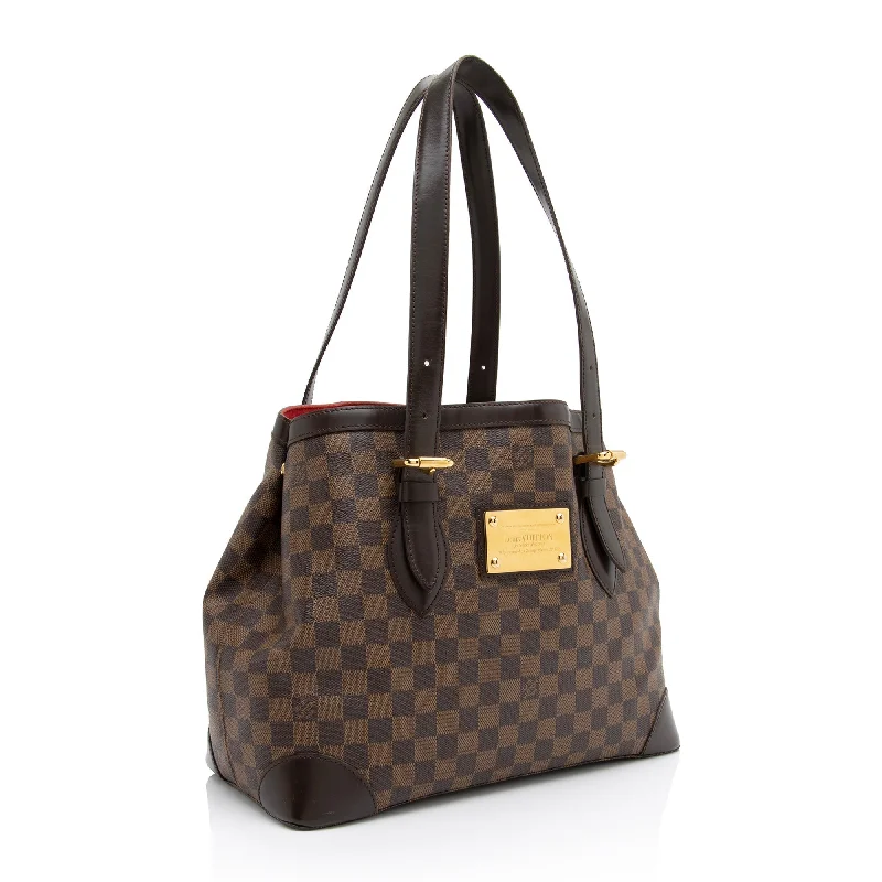 Louis Vuitton Damier Ebene Hampstead MM Tote (SHF-23582)