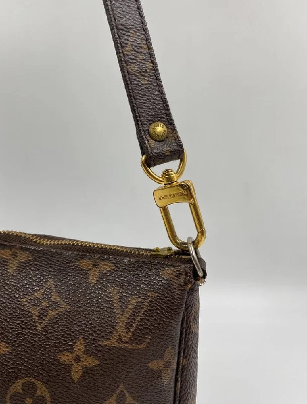 Louis Vuitton Pochette with crossbody strap.